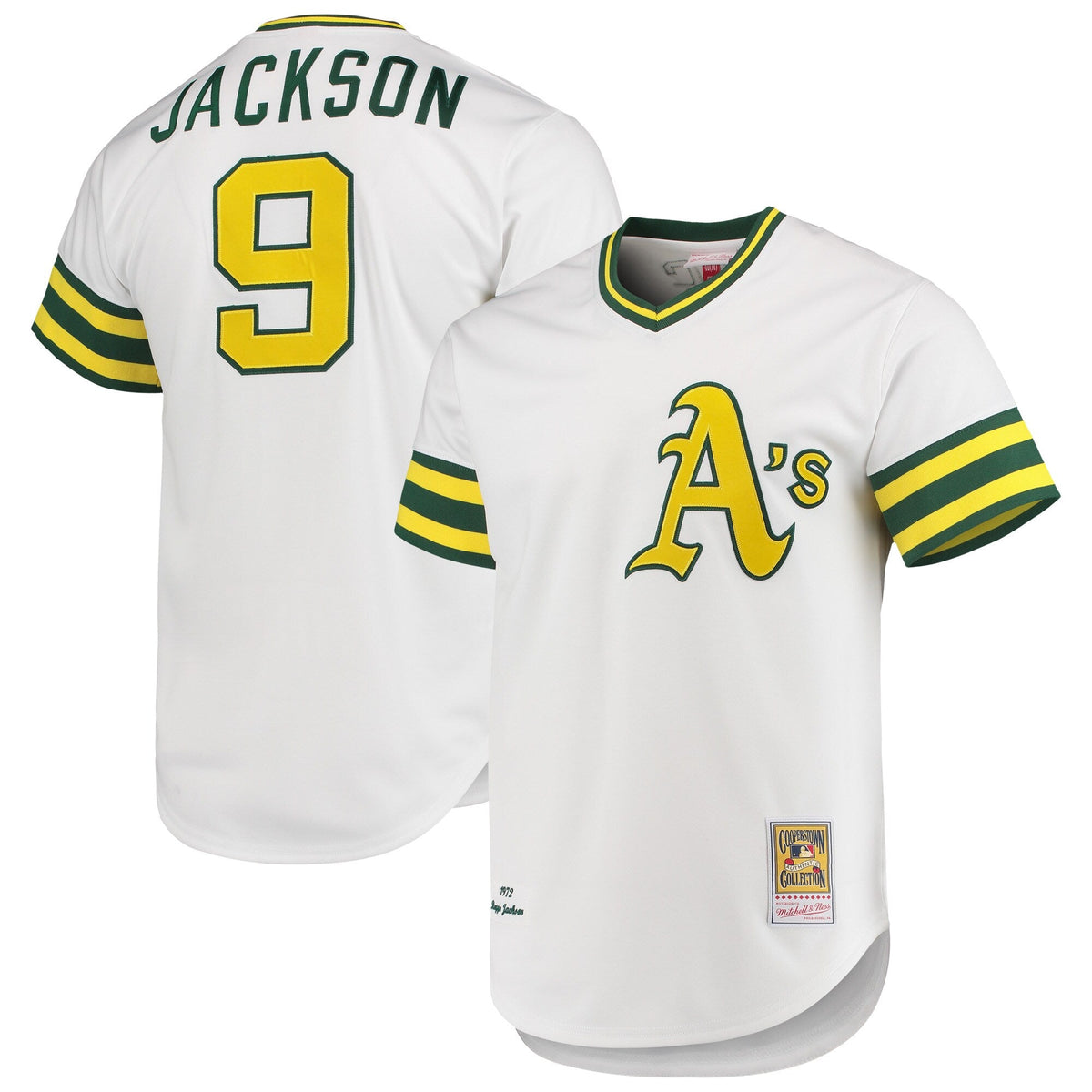 Athletics Reggie Jackson White 1972 Cooperstown Collection Baseball Jersey