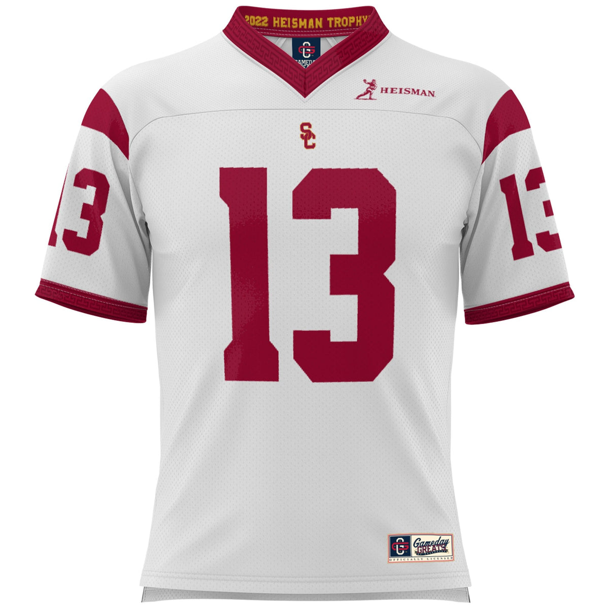 Caleb Williams USC Trojans Lightweight Heisman Memorial Jersey - White