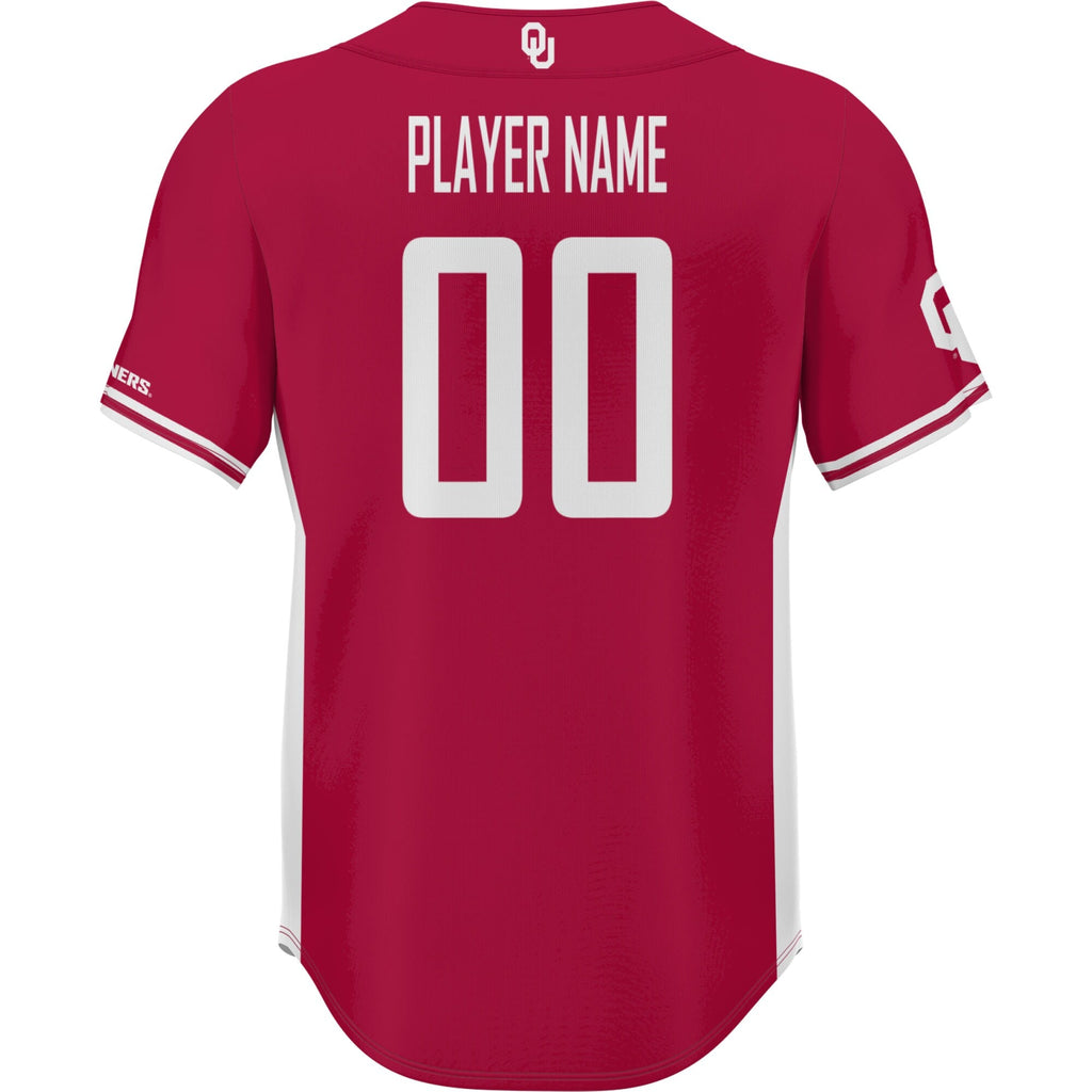 Oklahoma Sooners NIL Pick-A-Player Lightweight Baseball Jersey - Crimson