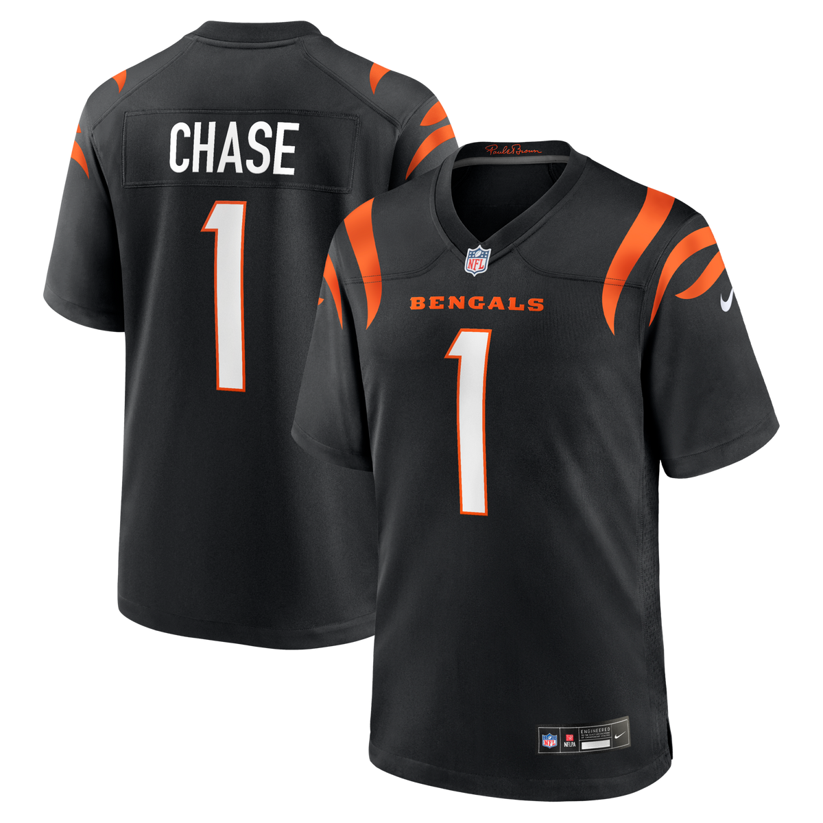 Cincinnati Bengals Ja'Marr Chase Black Game Football Jersey