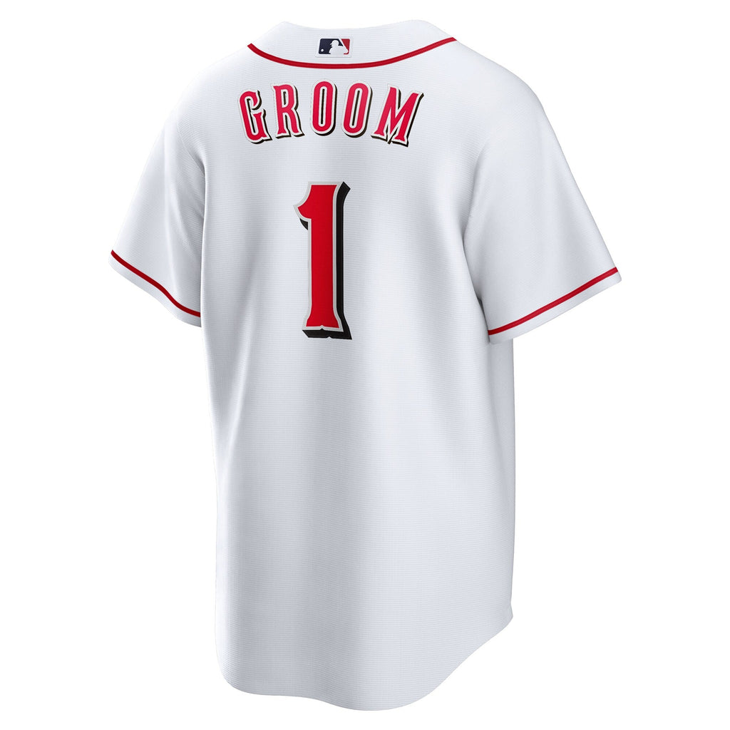 Cincinnati Reds White #1 Groom Home Replica Baseball Jersey