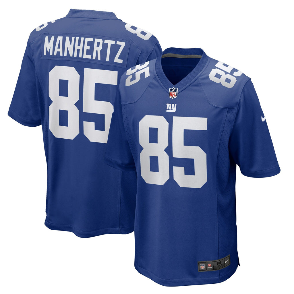 New York Giants Chris Manhertz Royal Team Game Football Jersey