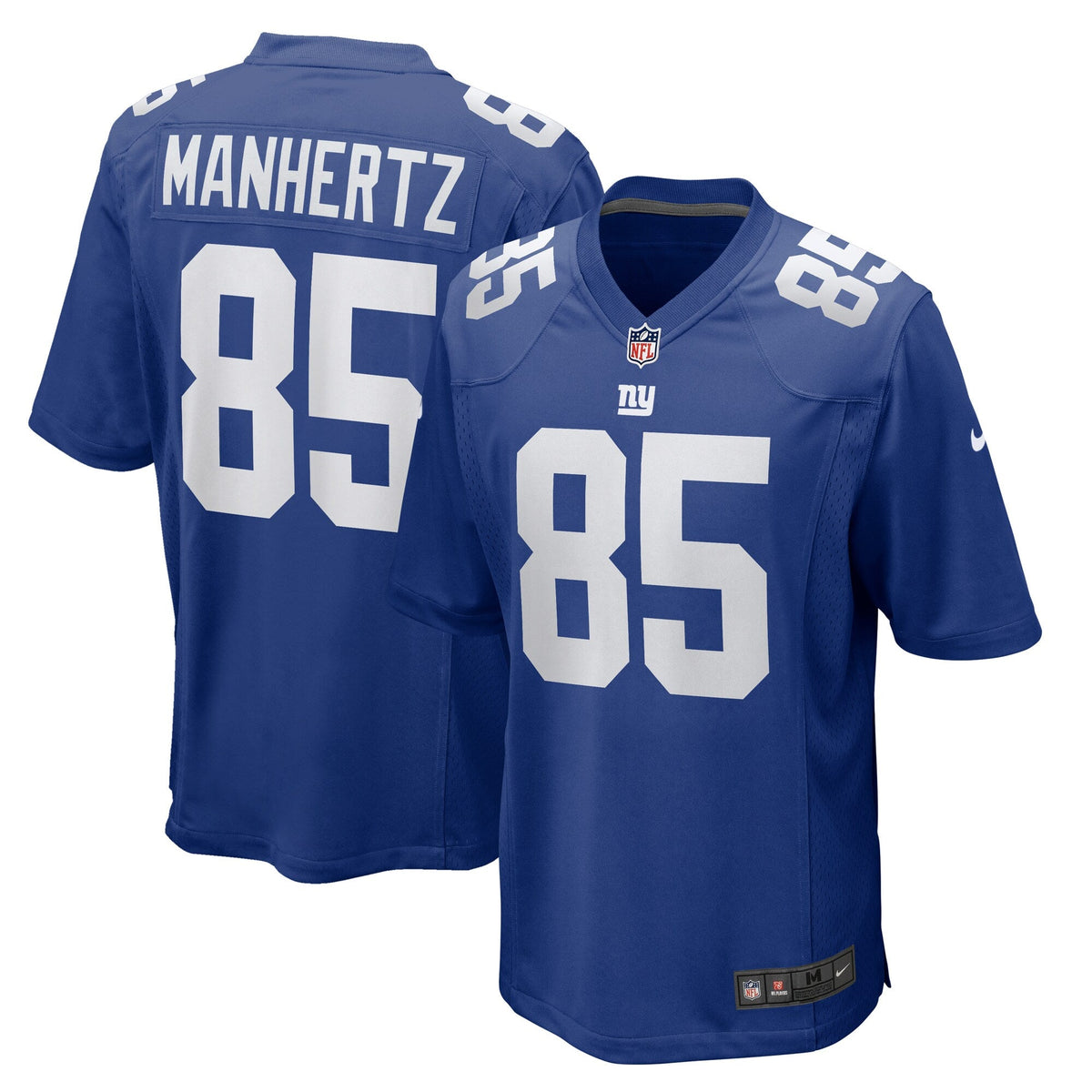 New York Giants Chris Manhertz Royal Team Game Football Jersey