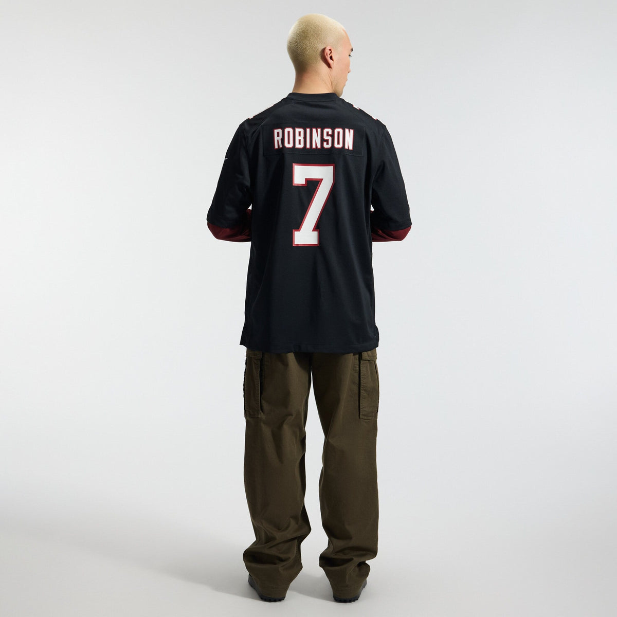 Atlanta Falcons Bijan Robinson Black Throwback Game Football Jersey