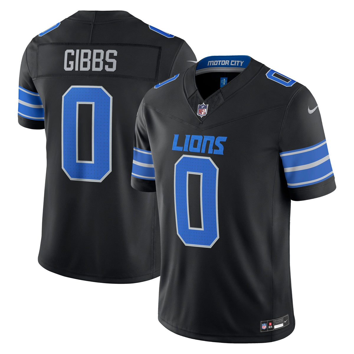 Detroit Lions Jahmyr Gibbs Black Alternate Vapor F.U.S.E. Stitched Limited Football Jersey