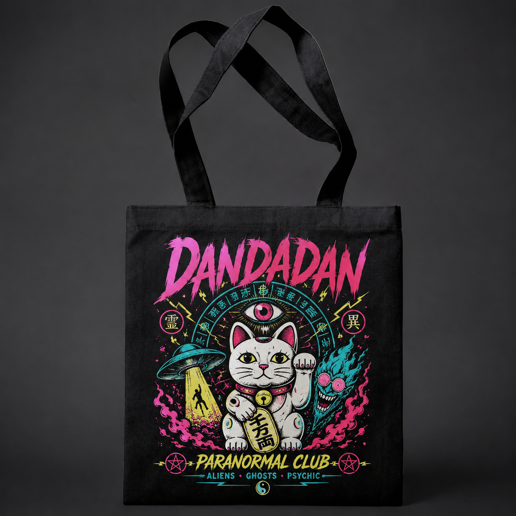 Dandadan Anime Canvas Tote Bag - Paranormal Club