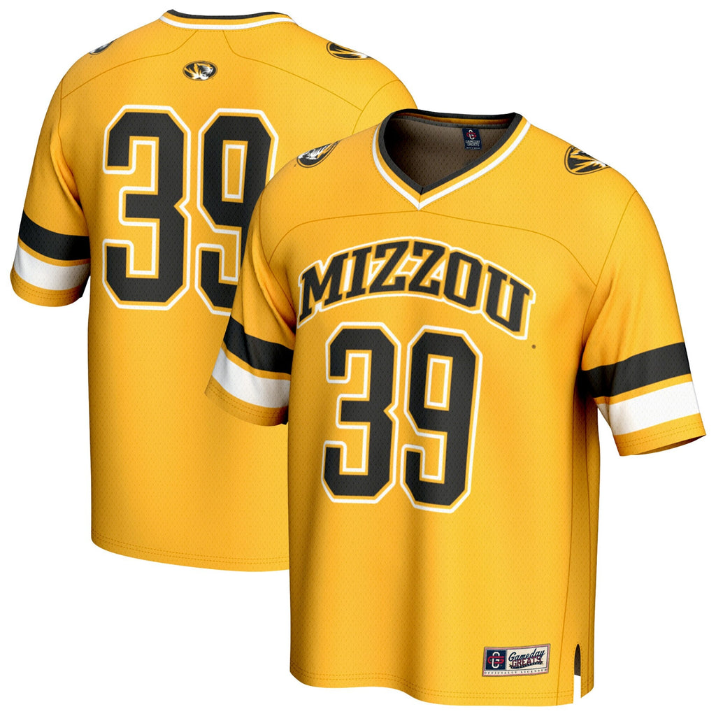 #39 Missouri Tigers Lightweight Collegiate Football Fashion Jersey - Gold
