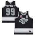 Los Angeles Kings Wayne Gretzky Black Maxxed Out Fashion Basketball Jersey