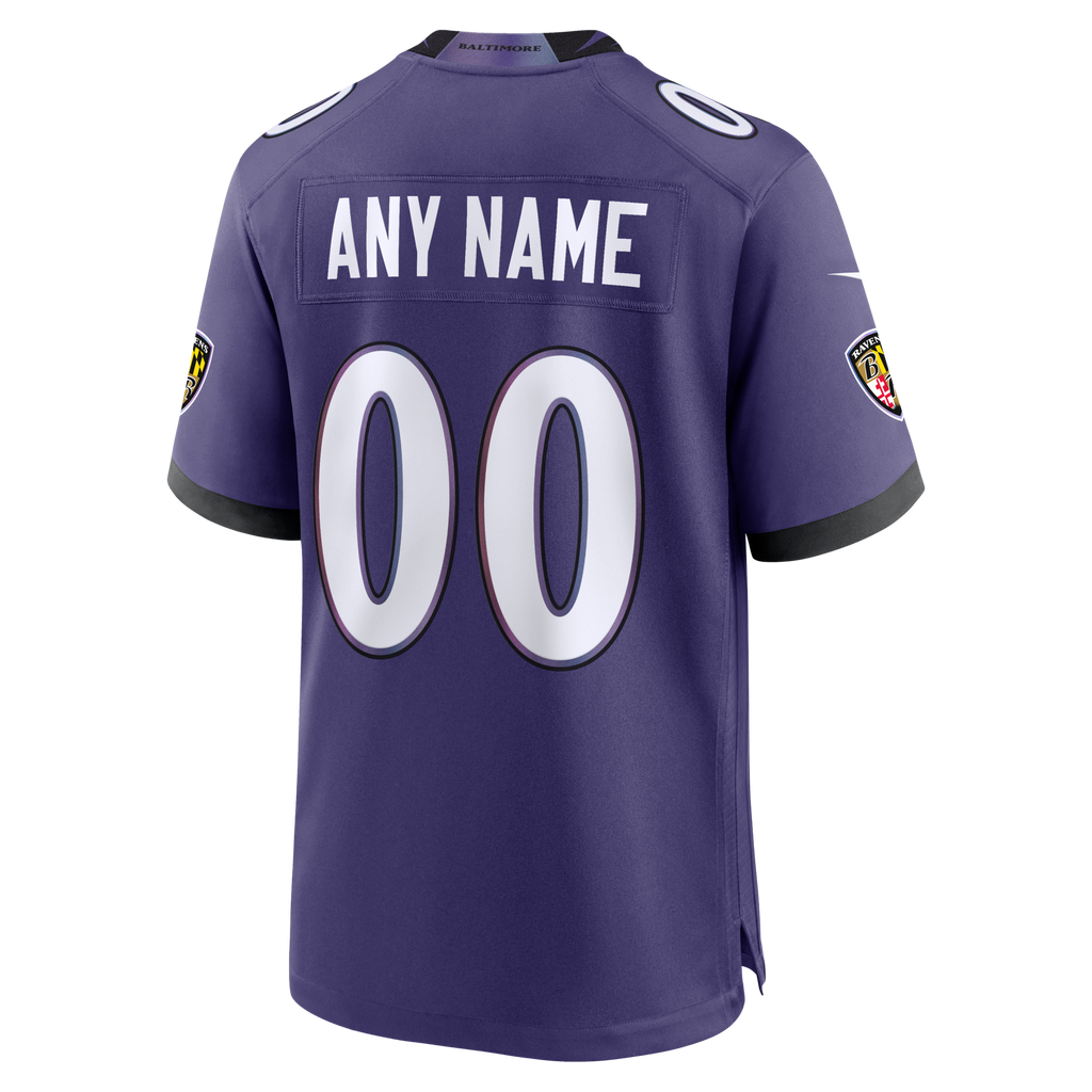 Baltimore Ravens Purple Custom Game Football Jersey