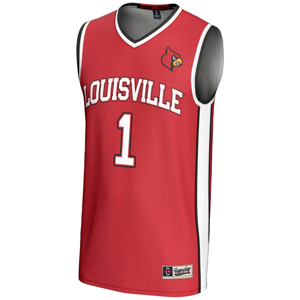 #1 Louisville Cardinals Lightweight Basketball Jersey - Red