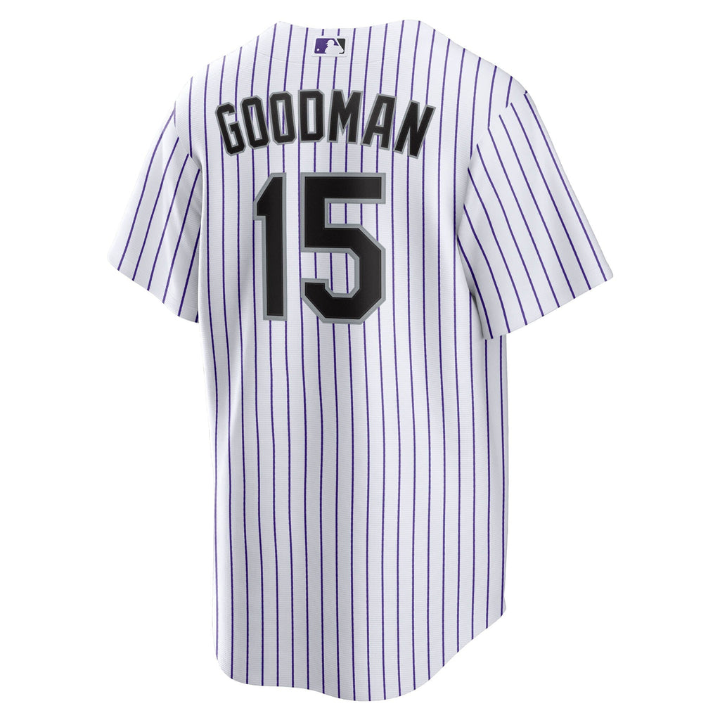 Colorado Rockies Hunter Goodman White Home Replica Baseball Jersey