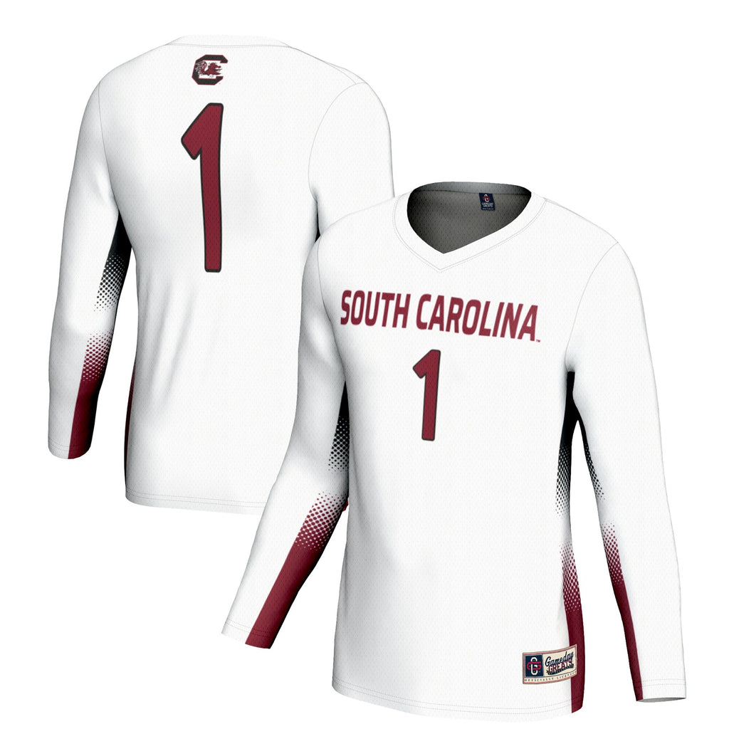 #1 South Carolina Gamecocks Lightweight Volleyball Jersey - White