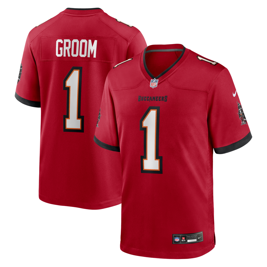 Tampa Bay Buccaneers Number 1 Groom Red Game Football Jersey