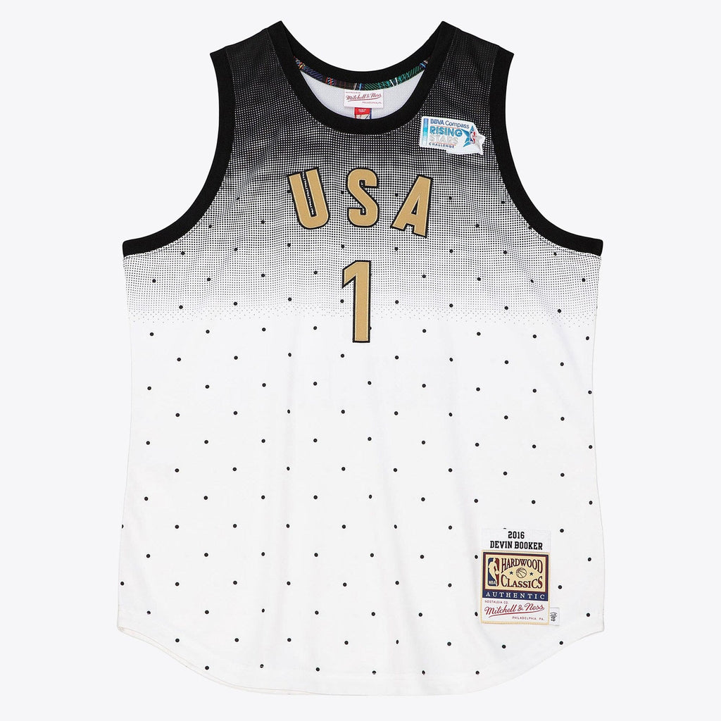 NBA Devin Booker 2016 USA Jersey All-Star - White/Black - Style 204329420