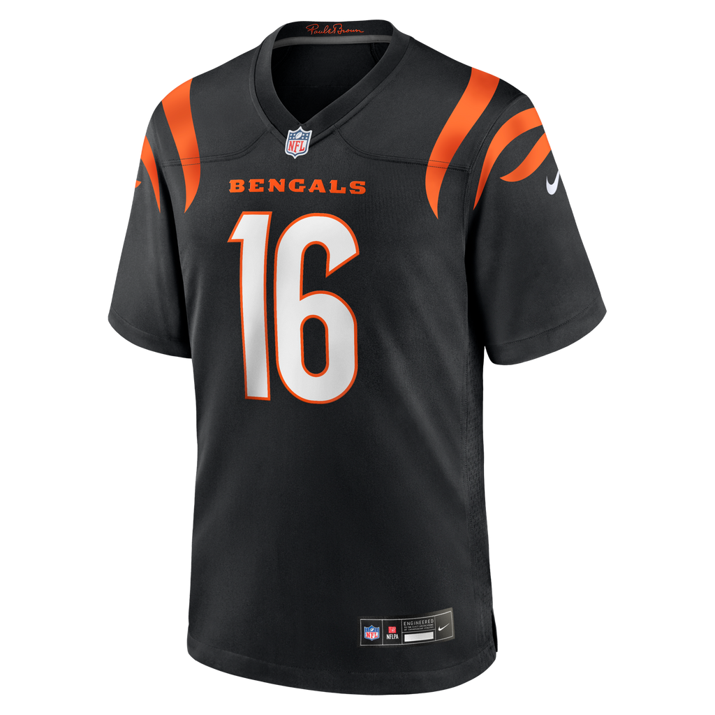 Cincinnati Bengals Joe Flacco Black Team Game Football Jersey