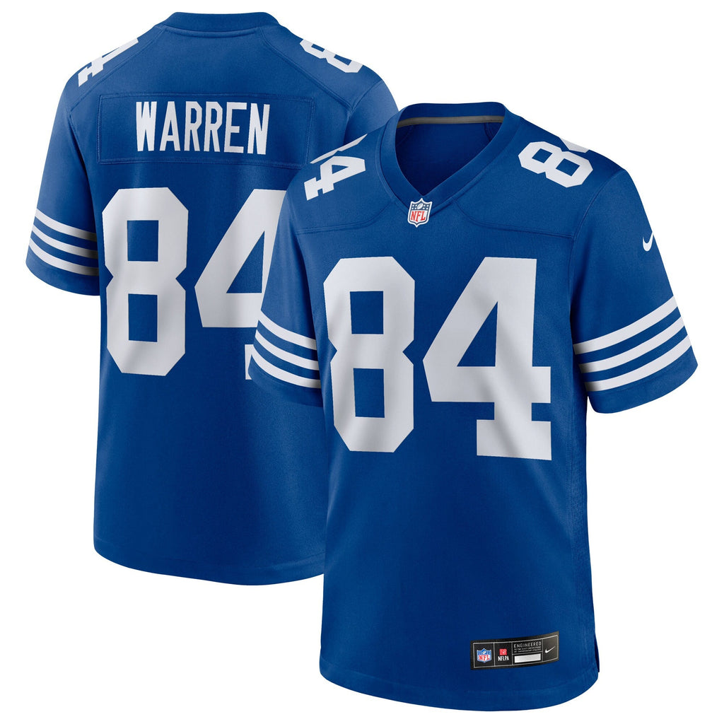 Indianapolis Colts Tyler Warren Royal Alternate Game Football Jersey