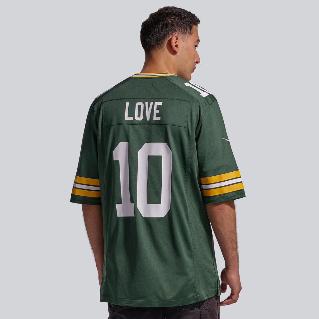 Green Bay Packers Jordan Love Green Player Game Football Jersey