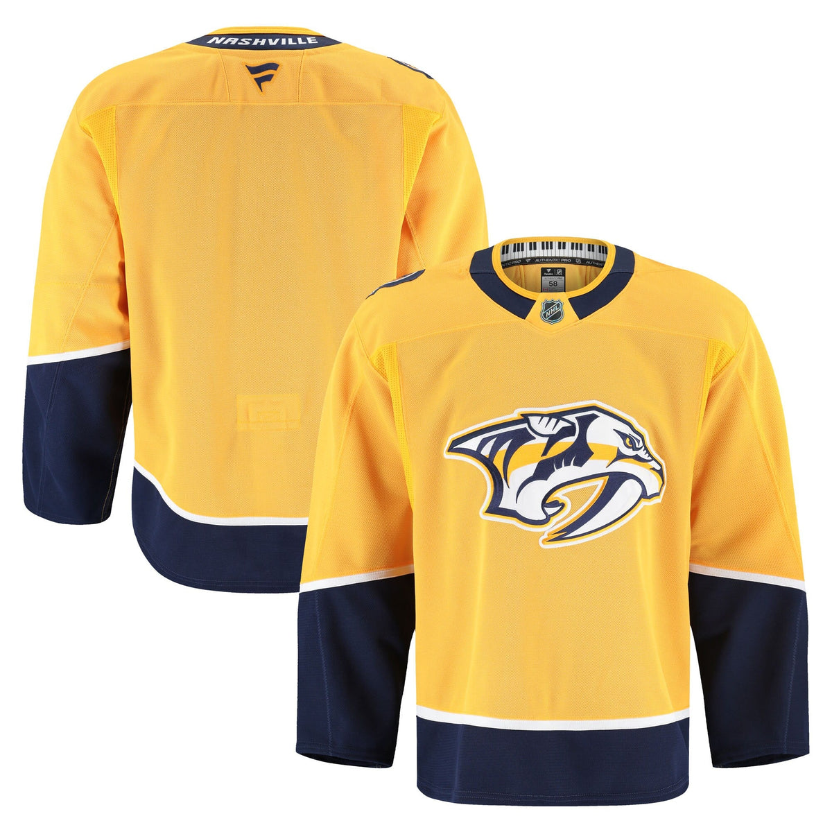 Nashville Predators Yellow Home Pro Jersey