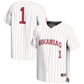 #1 Arkansas Razorbacks Lightweight Baseball Jersey - White