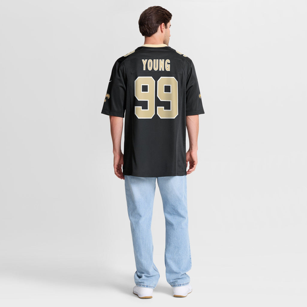 New Orleans Saints Chase Young Black Game Football Jersey