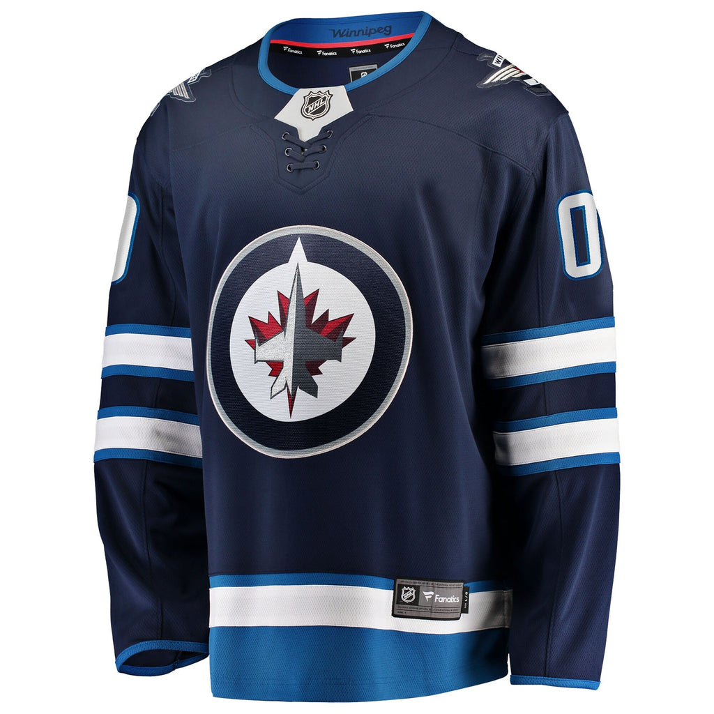 Winnipeg Jets Blue Home Breakaway Custom Hockey Jersey