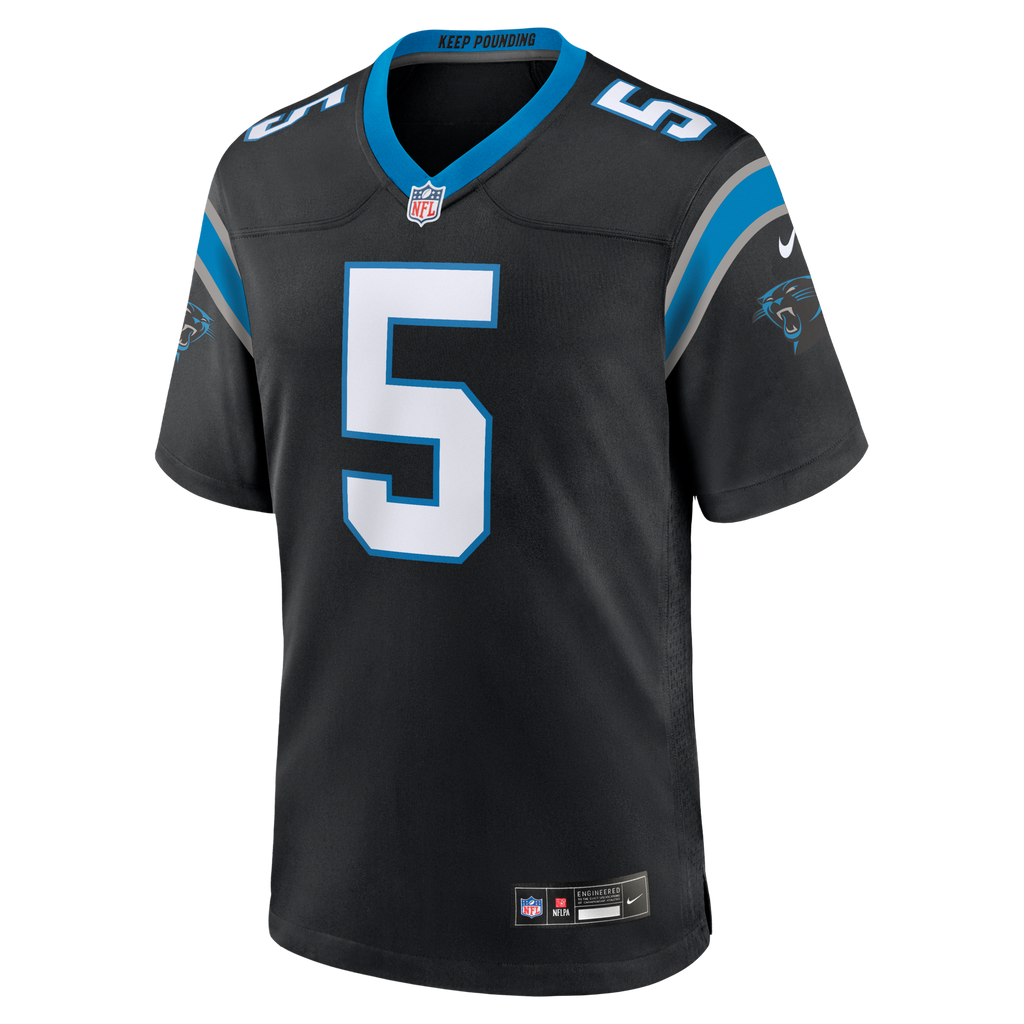 Carolina Panthers Jaelan Phillips Black Game Football Jersey