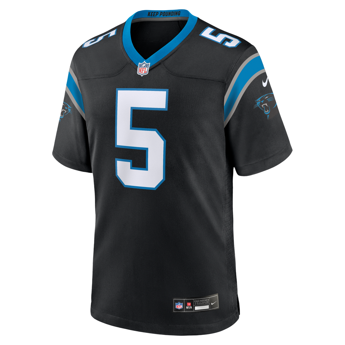 Carolina Panthers Jaelan Phillips Black Game Football Jersey