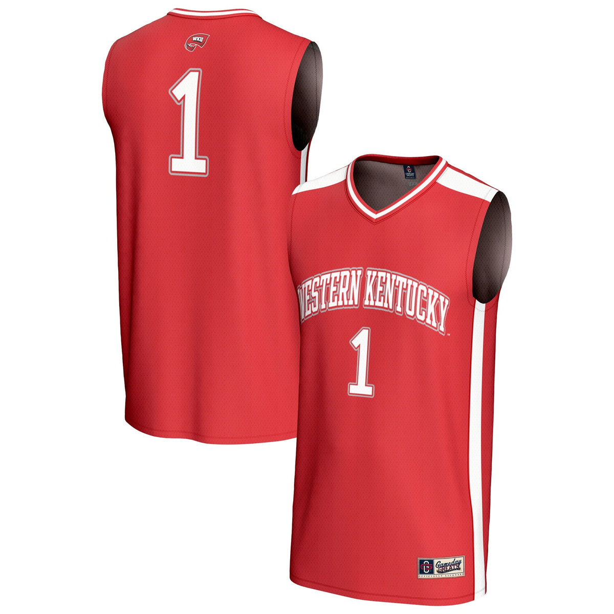 #1 Western Kentucky Hilltoppers Lightweight Collegiate Basketball Fashion Jersey - Red