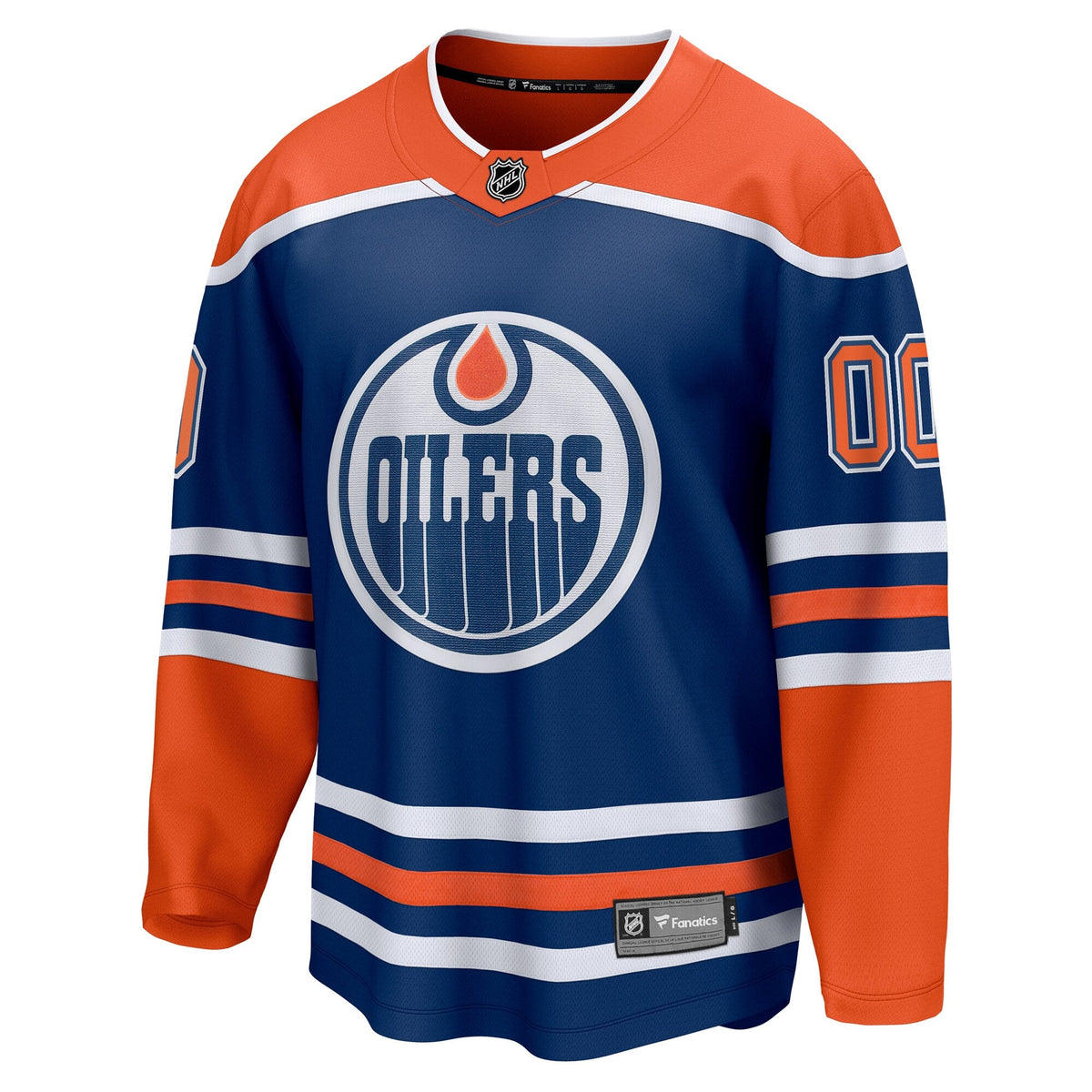 Edmonton Oilers Royal Home Breakaway Custom Hockey Jersey