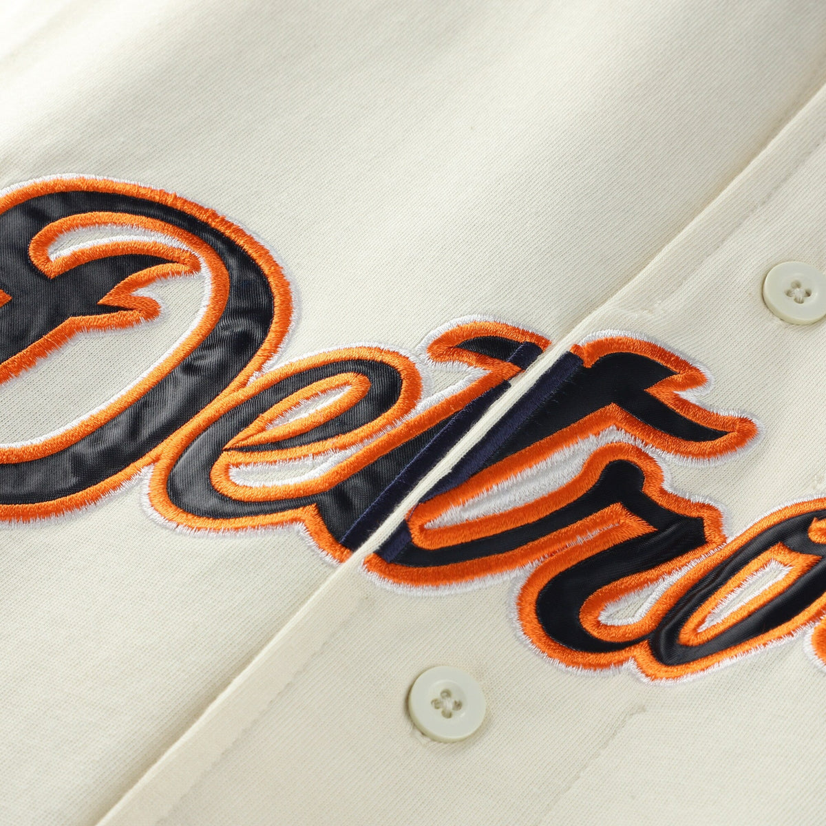 Detroit Tigers Profile Cream/Navy Big & Tall Two-Color Fashion Baseball Jersey