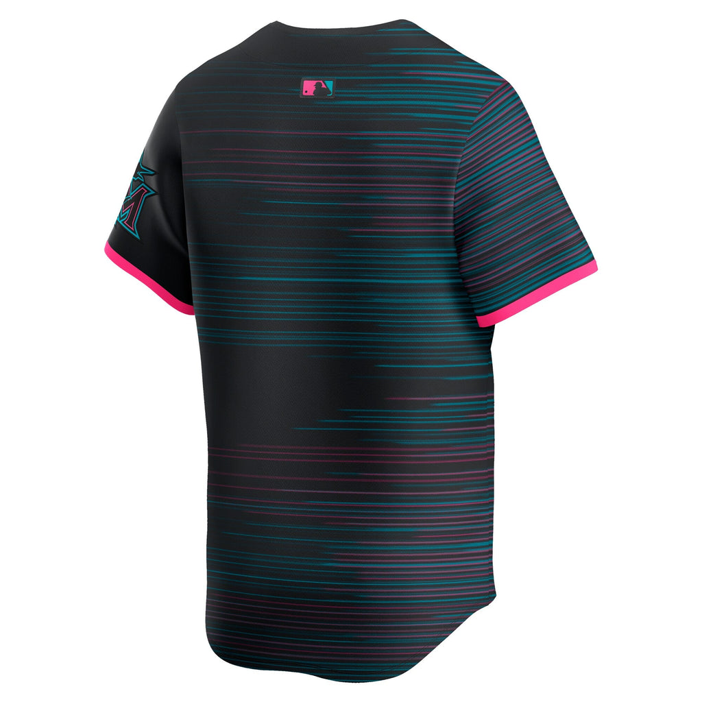 Miami Marlins Black 2025 City Connect Limited Baseball Jersey