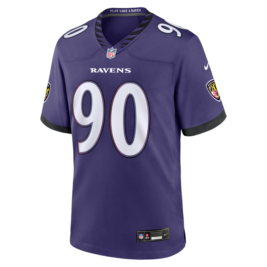 Baltimore Ravens Aeneas Peebles Purple Team Game Football Jersey
