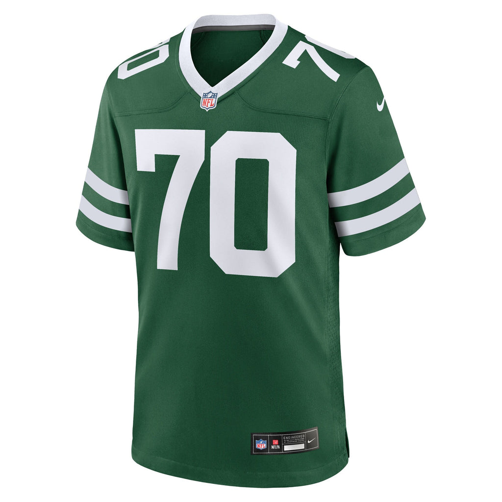 New York Jets Armand Membou Green Team Game Football Jersey