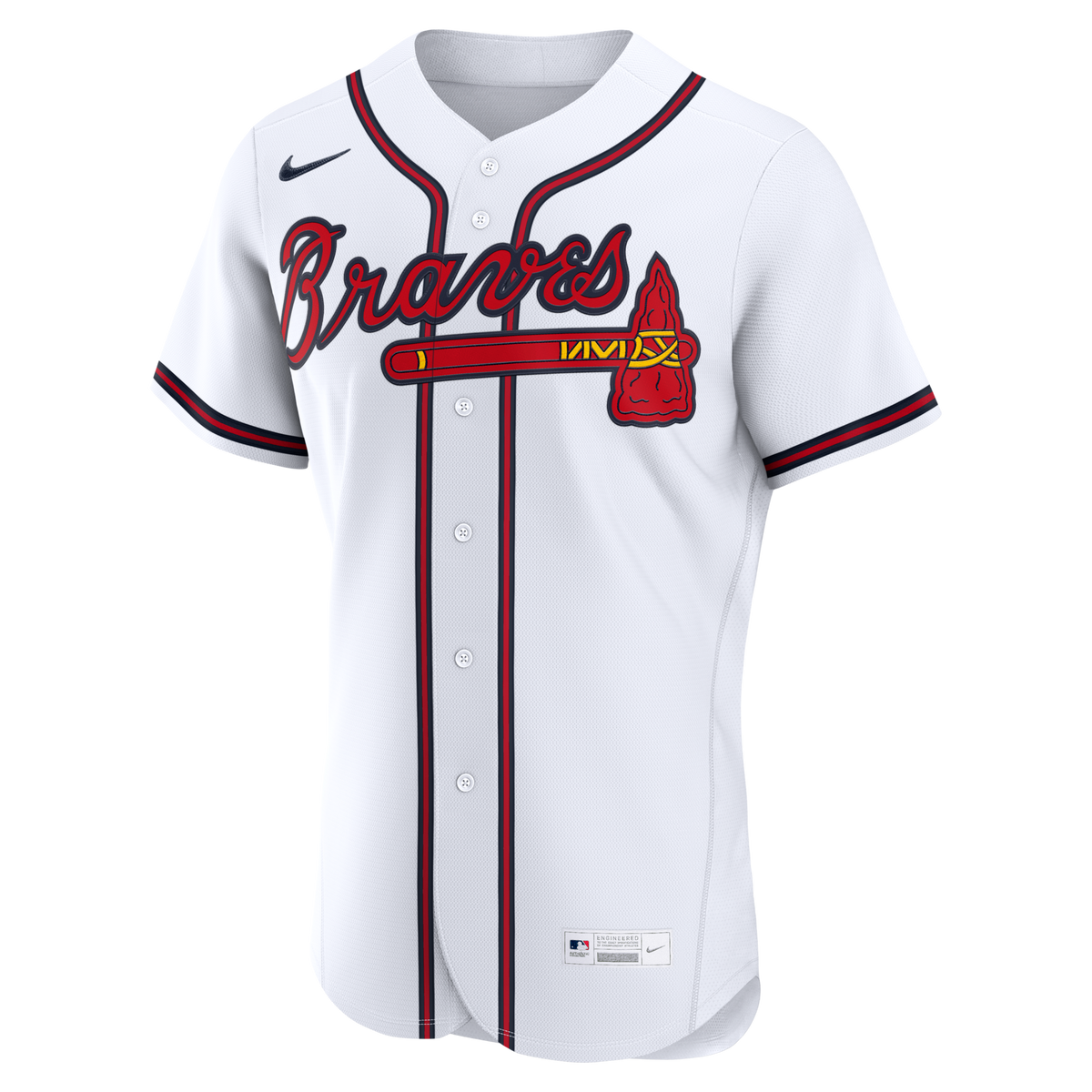 Atlanta Braves White Home Custom Baseball Jersey