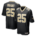 New Orleans Saints Rejzohn Wright Black Team Game Football Jersey