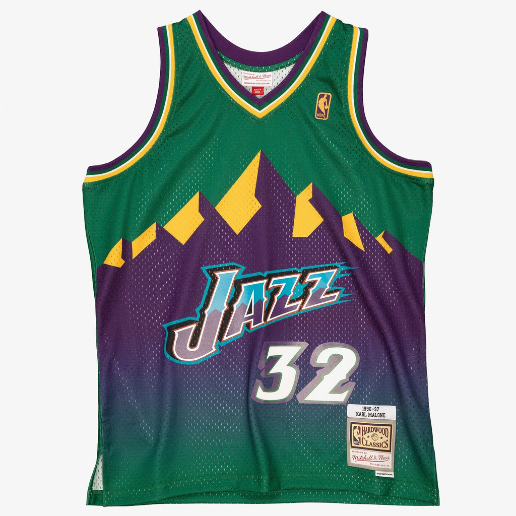 Utah Jazz Karl Malone 1996 Reload Swingman Jersey - Green