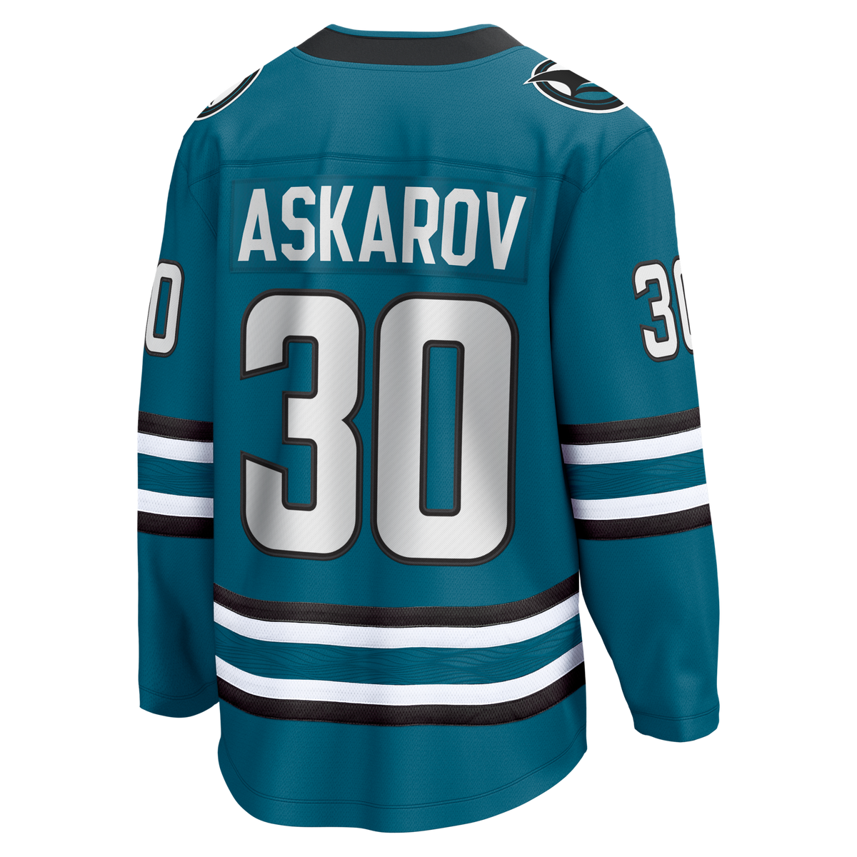 San Jose Sharks Yaroslav Askarov Teal Home Breakaway Hockey Jersey