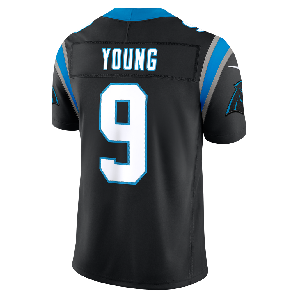 Carolina Panthers Bryce Young Black Team Vapor F.U.S.E. Stitched Limited Football Jersey