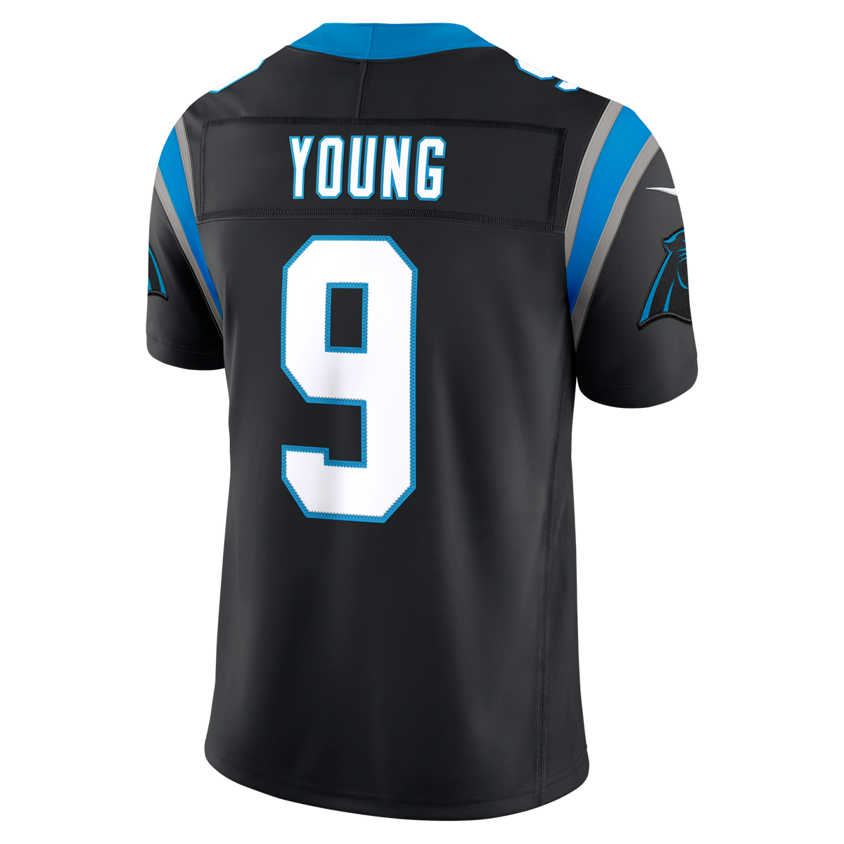 Carolina Panthers Bryce Young Black Team Vapor F.U.S.E. Stitched Limited Football Jersey