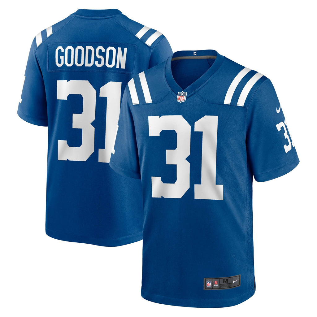 Indianapolis Colts Tyler Goodson Royal Game Football Jersey