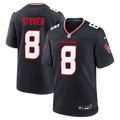Houston Texans Cade Stover Navy Team Game Football Jersey