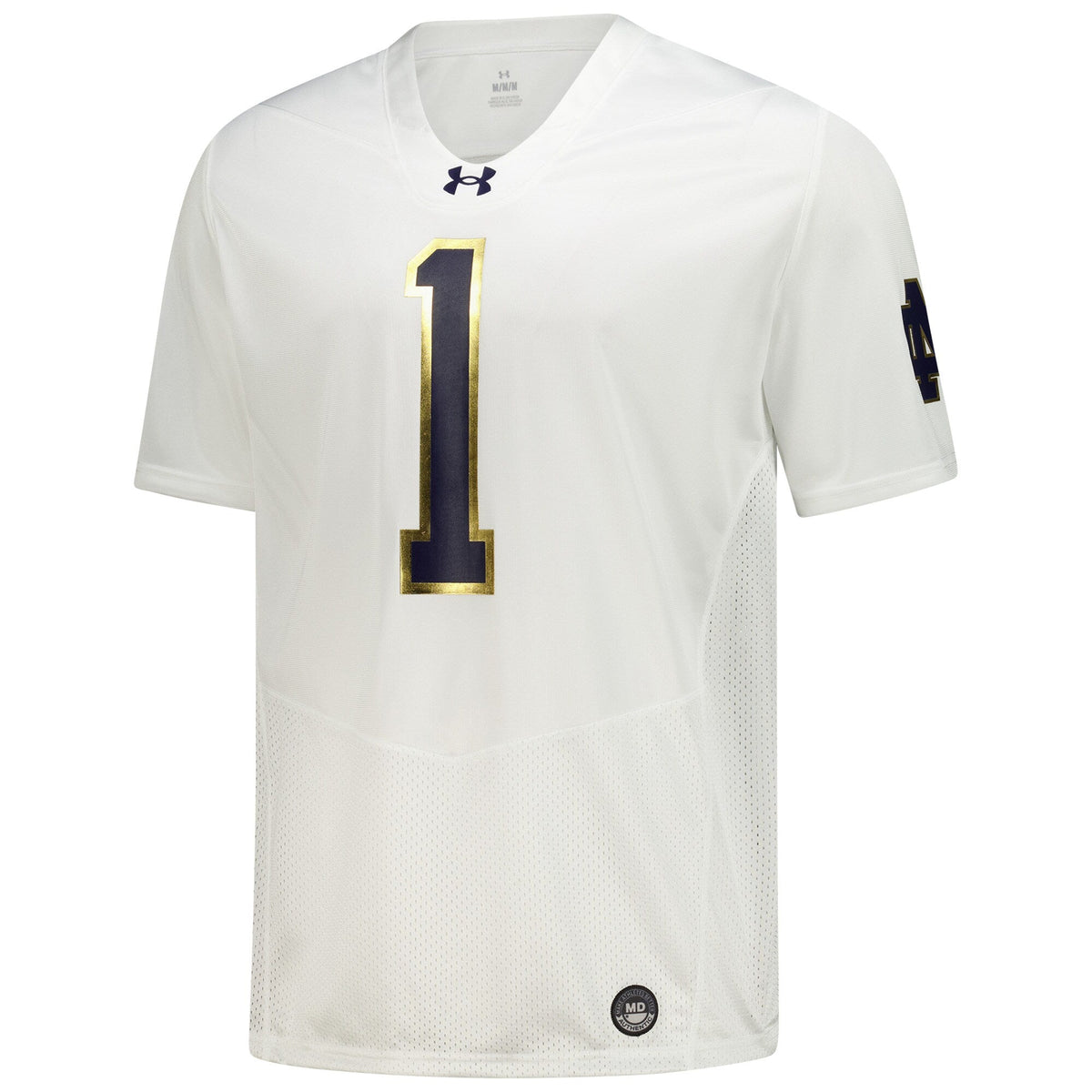 Notre Dame Fighting Irish #1 Replica Football Jersey - White