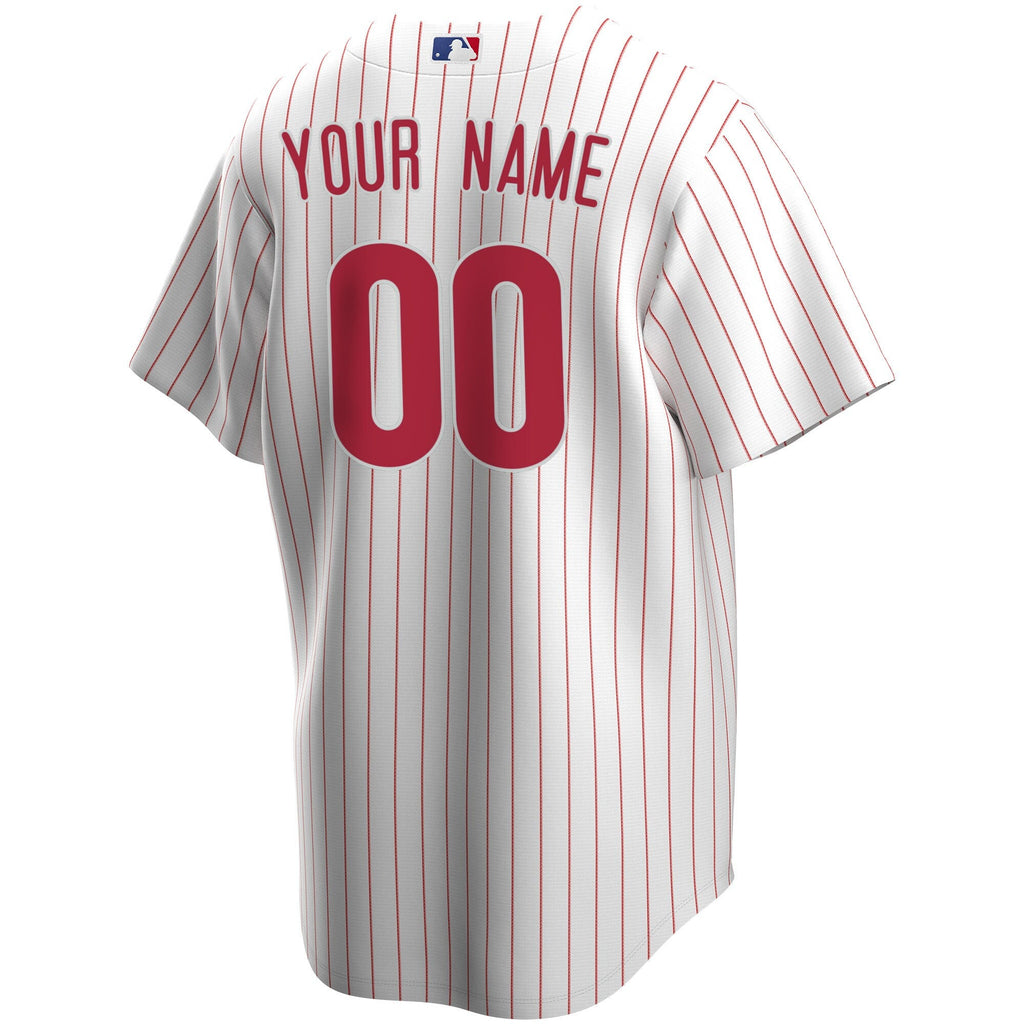 Philadelphia Phillies White Home Replica Custom Baseball Jersey