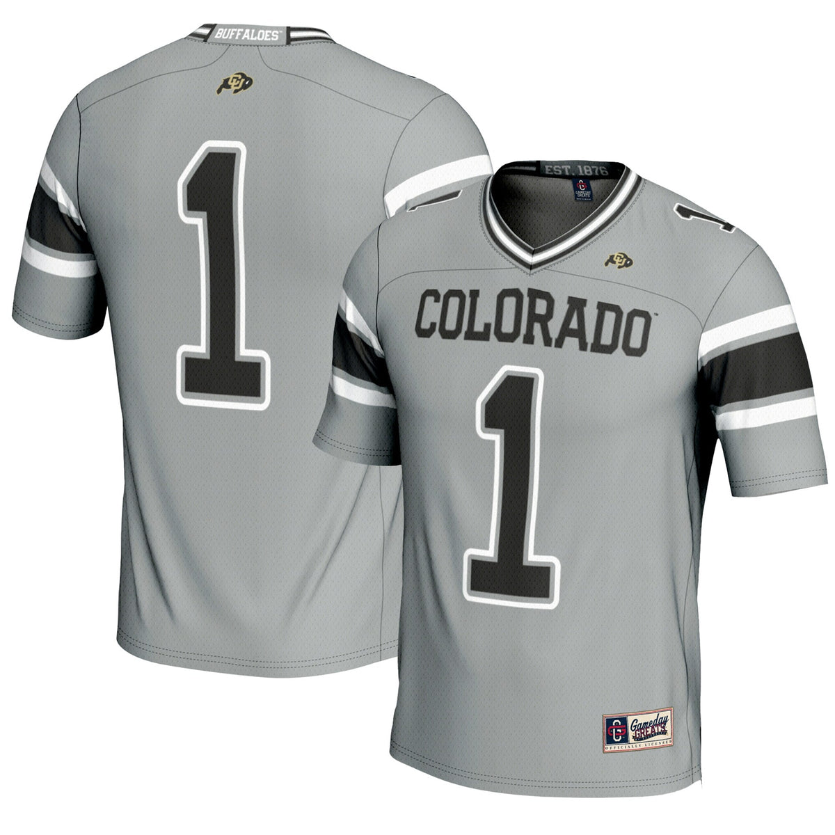 #1 Colorado Buffaloes Endzone Football Jersey - Gray