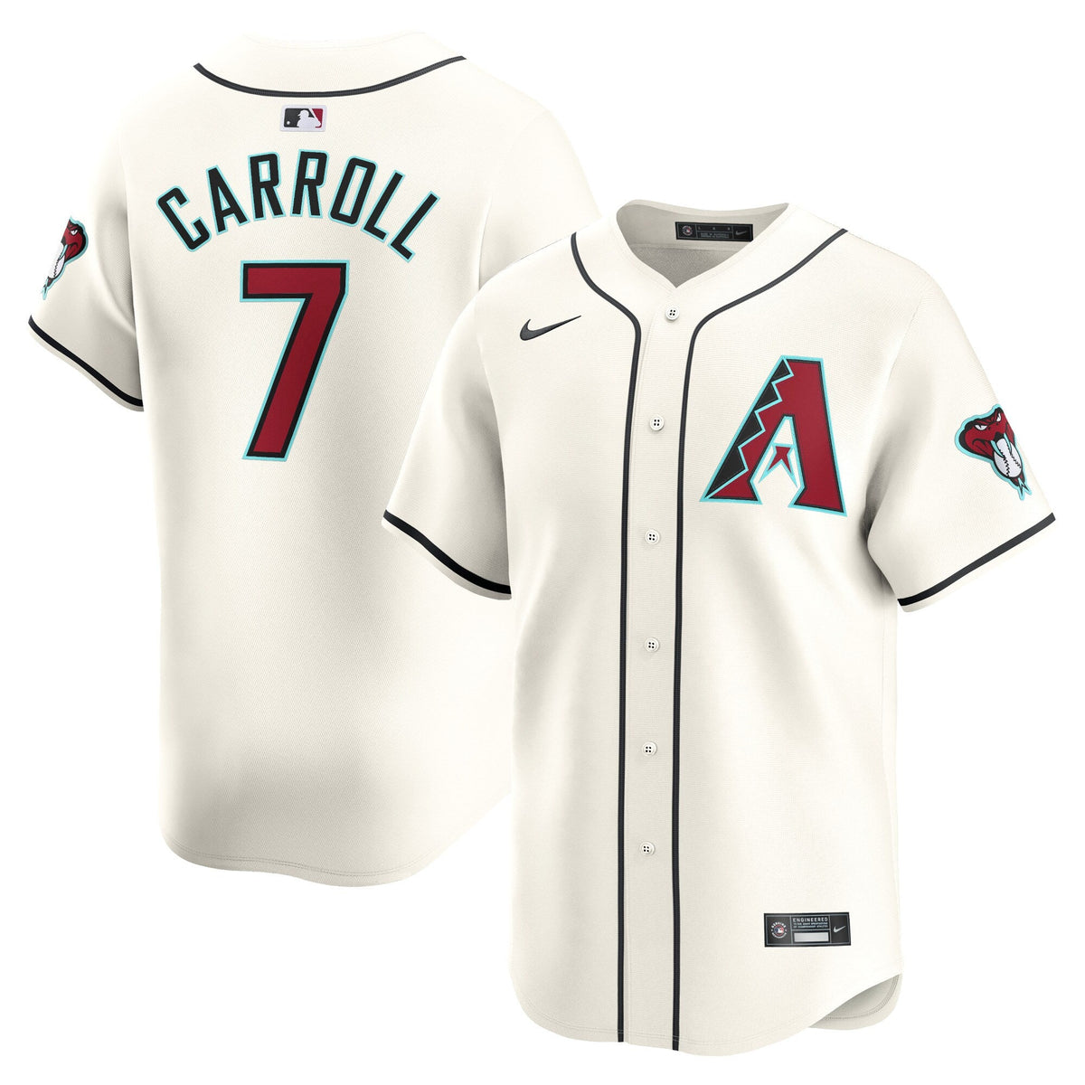Arizona Diamondbacks Corbin Carroll White Home Limited Player Baseball Jersey