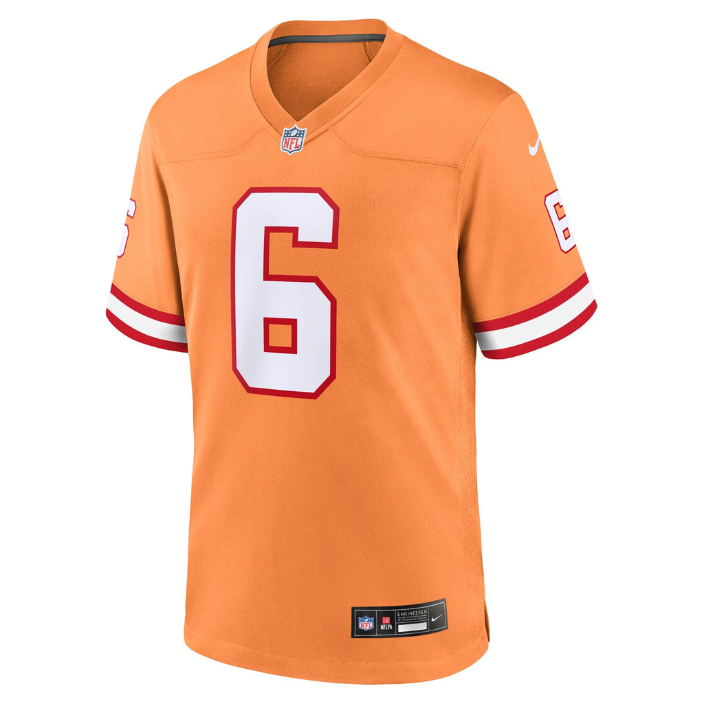 Tampa Bay Buccaneers Baker Mayfield Orange Throwback Game Football Jersey