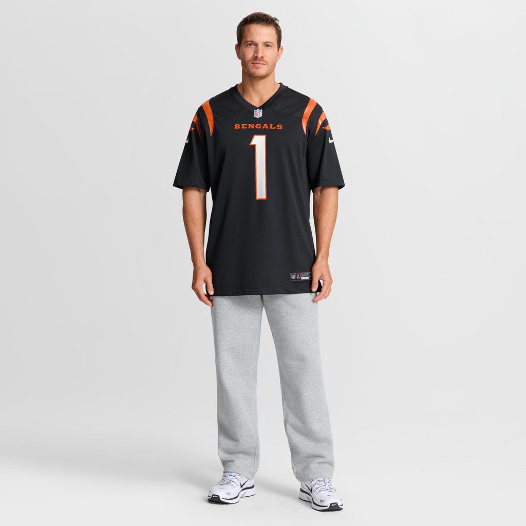 Cincinnati Bengals Ja'Marr Chase Black Game Football Jersey