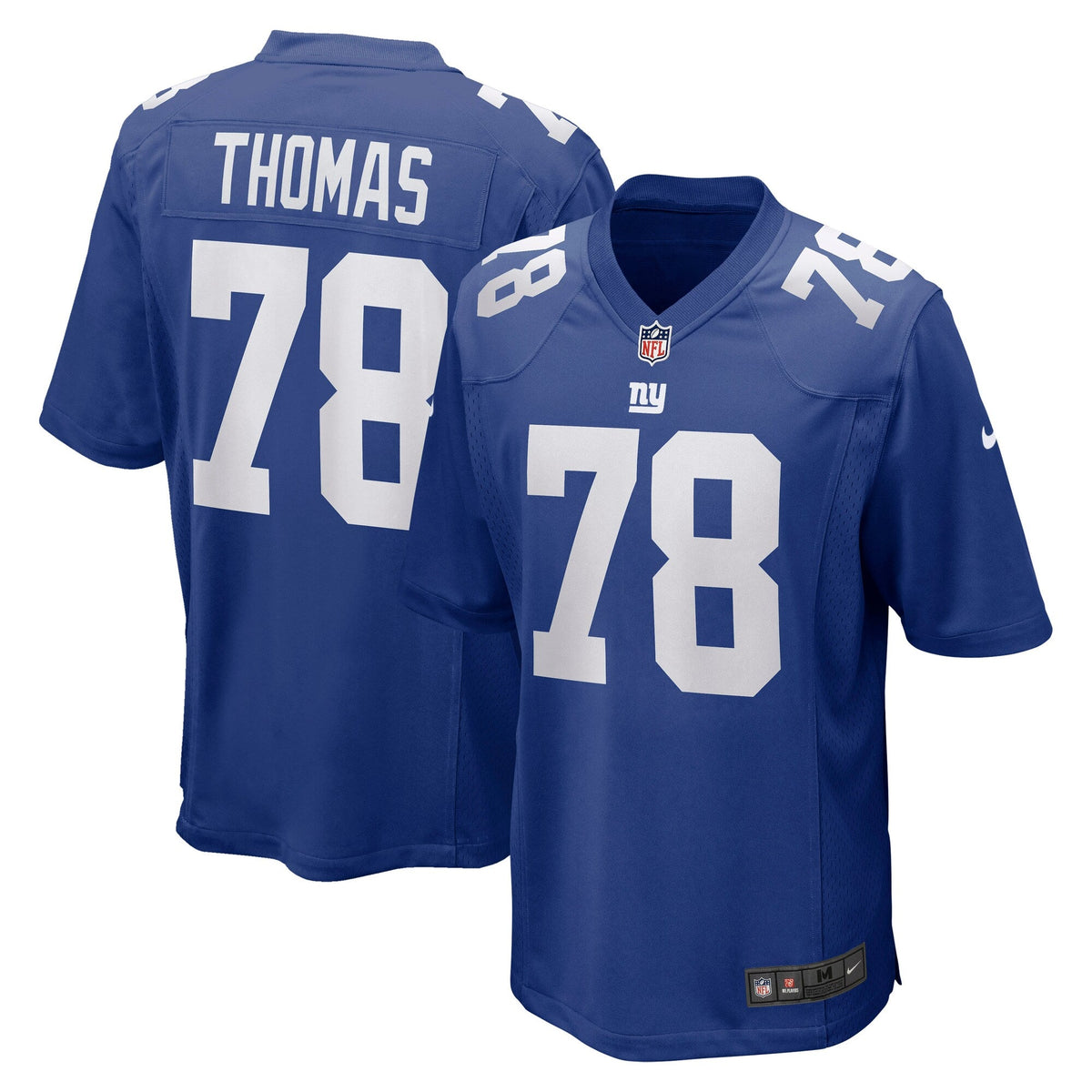 New York Giants Andrew Thomas Royal Player Game Football Jersey