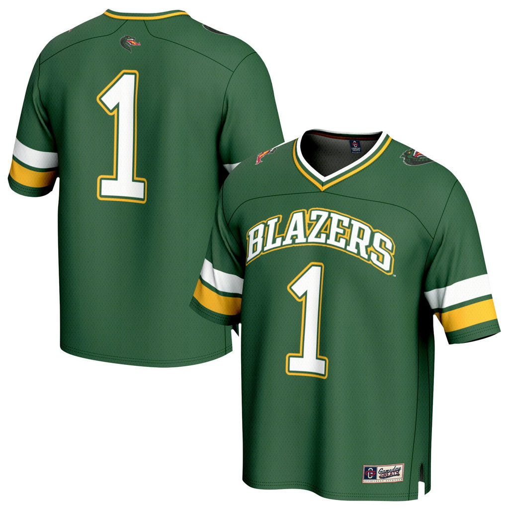 #1 Green UAB Blazers Lightweight Football Fashion Jersey
