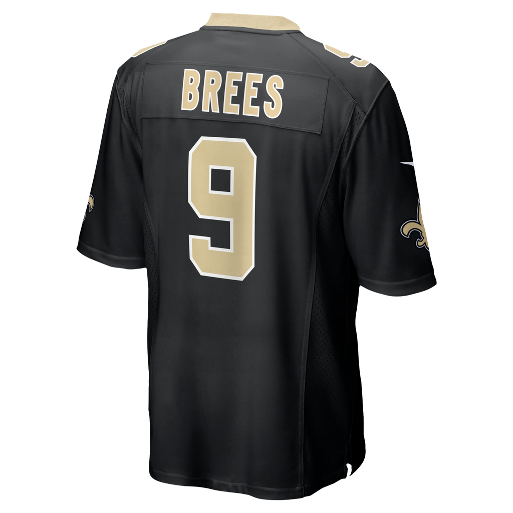 New Orleans Saints Drew Brees Black Team Game Football Jersey